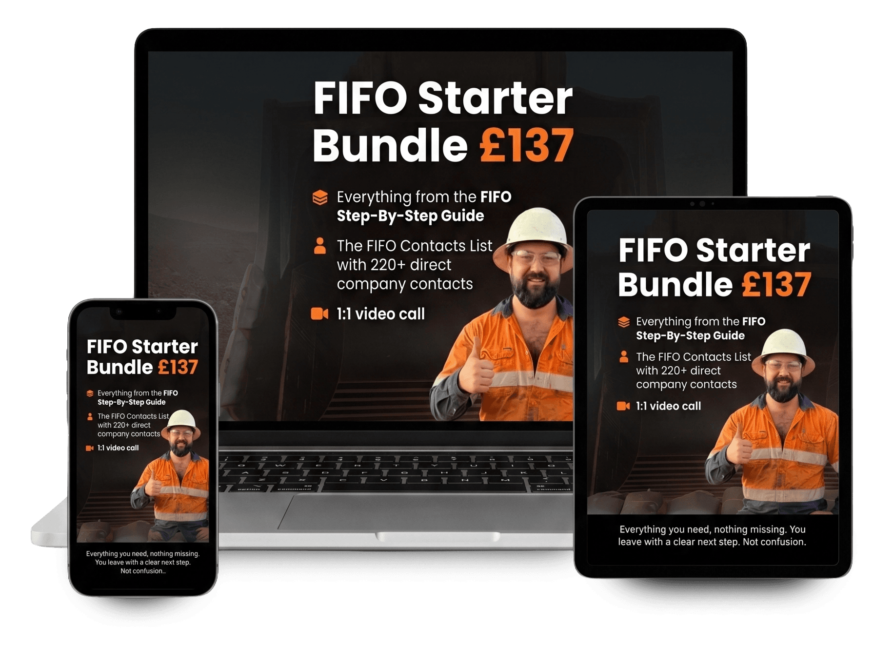 FIFO Starter Bundle on laptop, phone and tablet