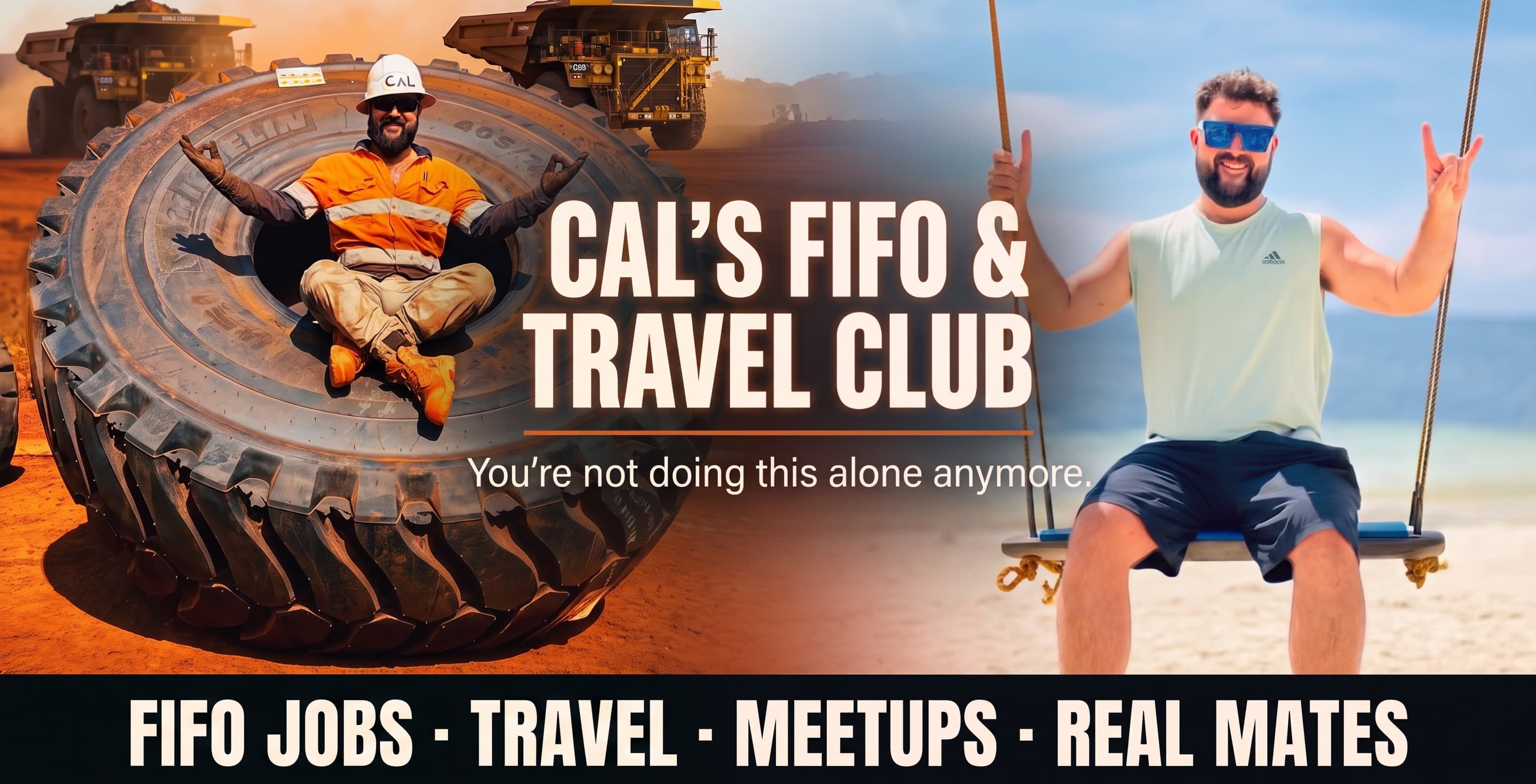 Cal's FIFO & Travel Club — FIFO jobs, travel, meetups, real mates